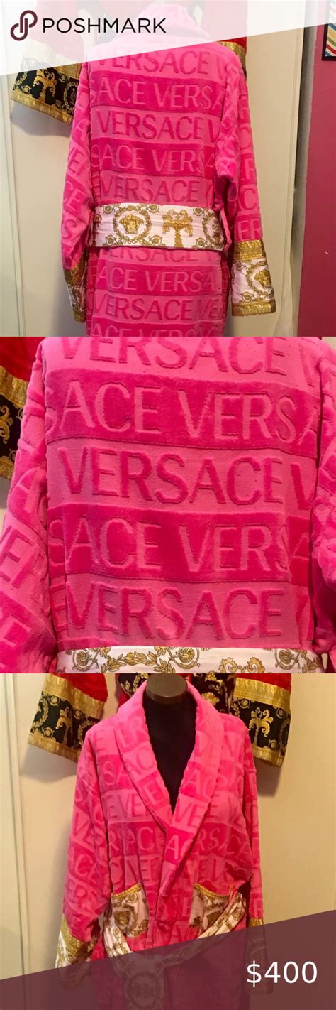 hot pink versace robe|pink and gold versace robe.